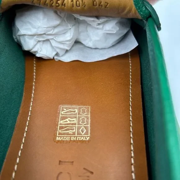 Men’s Gucci pebble grain leather horse bit driver loafers size 10.5 fits 11 US - Picture 9 of 10